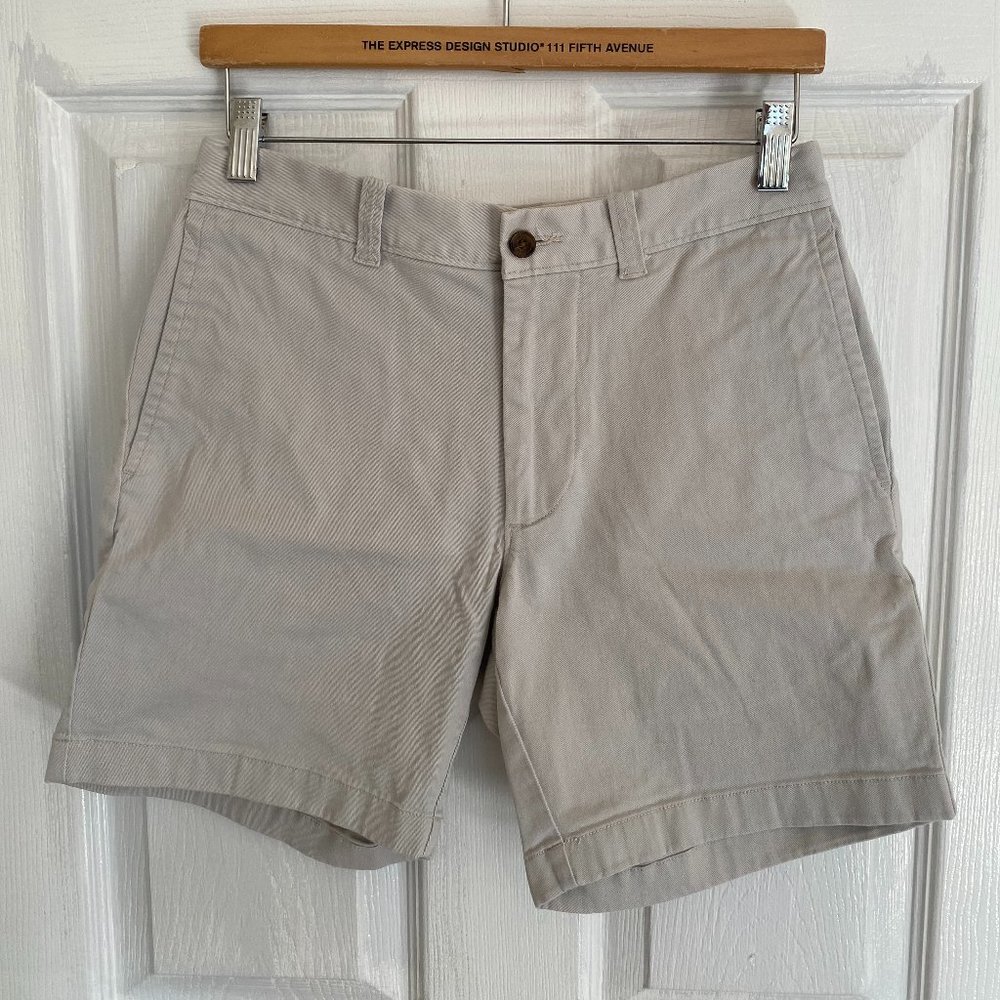 J. Crew Factory 7" flex khaki shorts , 29 waist, Stone color
